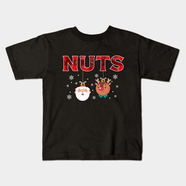 Mens Chest Nuts Matching Funny Christmas Couples Chestnuts Nuts Kids T-Shirt by DonVector